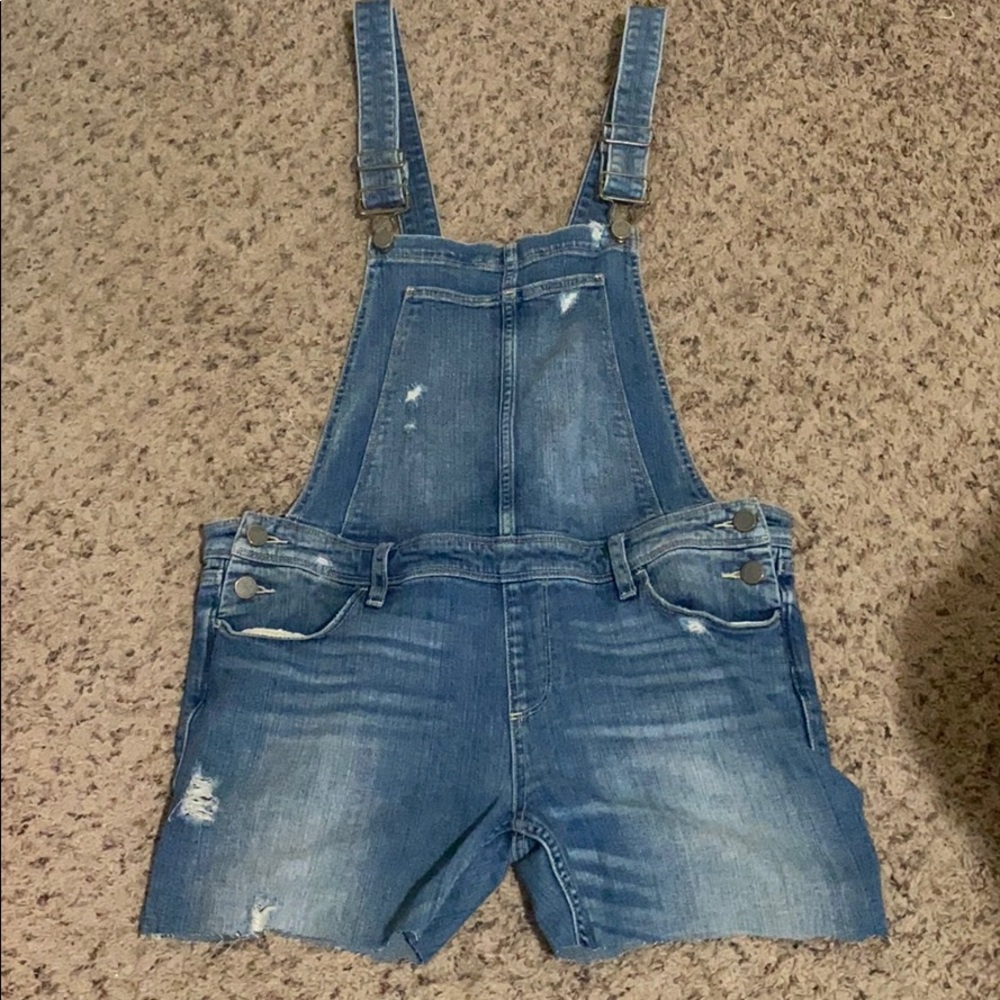 Paige denim overall cutoff shorts